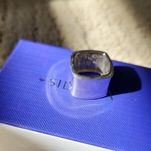 Silpada sleek Polished Silver square band size 5.5